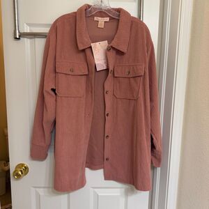 Emma's Expressions Corduroy maternity button down top